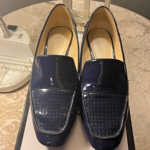 Patent Leather Blue Flats